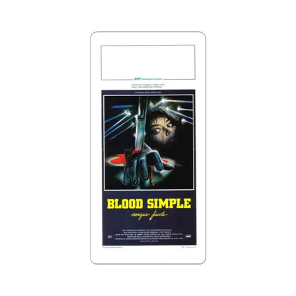 BLOOD SIMPLE (ITALIAN) 1984 Movie Poster - STICKER Vinyl Kiss-Cut Decal 4 Inch White - The Sticker Space