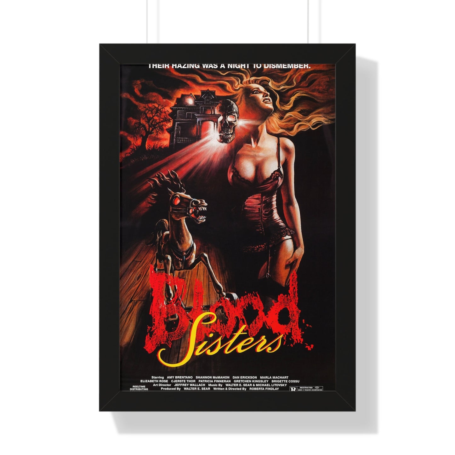 BLOOD SISTERS 1987 - Framed Movie Poster-16″ x 24″-The Sticker Space