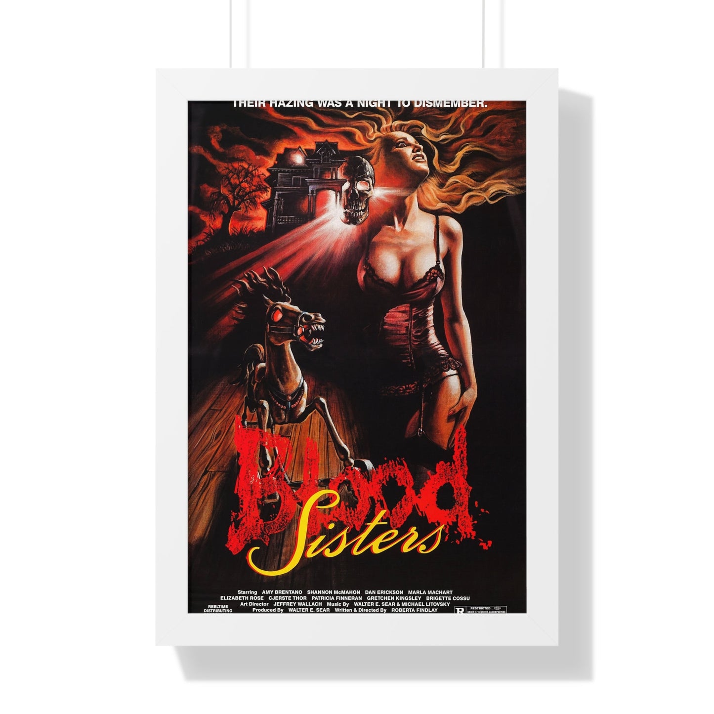 BLOOD SISTERS 1987 - Framed Movie Poster-16″ x 24″-The Sticker Space