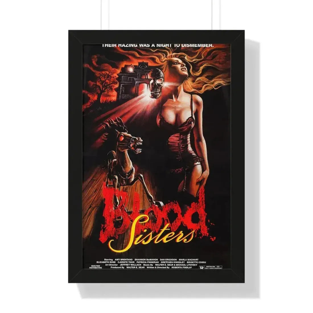 BLOOD SISTERS 1987 - Framed Movie Poster - The Sticker Space