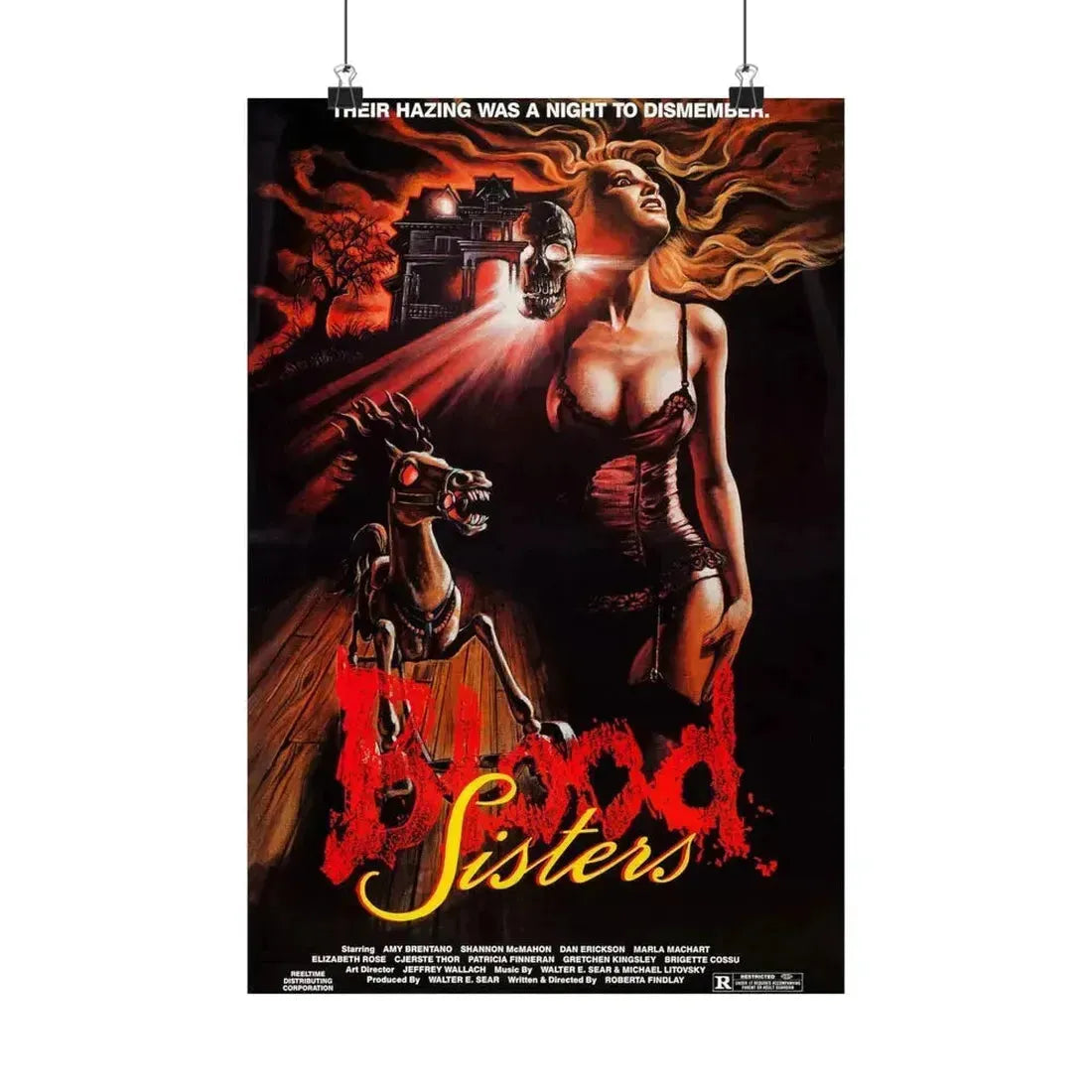 BLOOD SISTERS 1987 - Paper Movie Poster 12″ x 18″ Matte - The Sticker Space