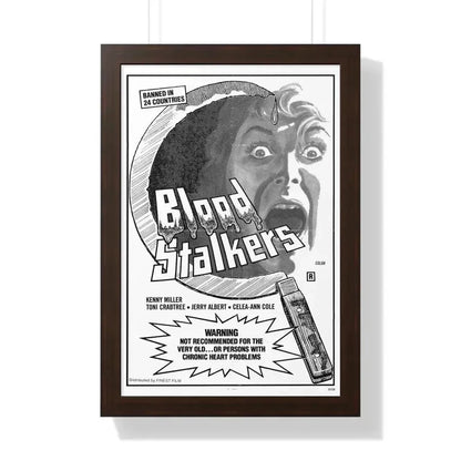 BLOOD STALKERS (THE NIGHT DANIEL DIED) 1976 - Framed Movie Poster 16″ x 24″ Walnut - The Sticker Space