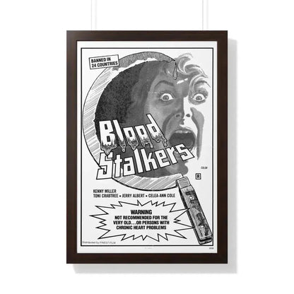 BLOOD STALKERS (THE NIGHT DANIEL DIED) 1976 - Framed Movie Poster 20" x 30" Walnut - The Sticker Space