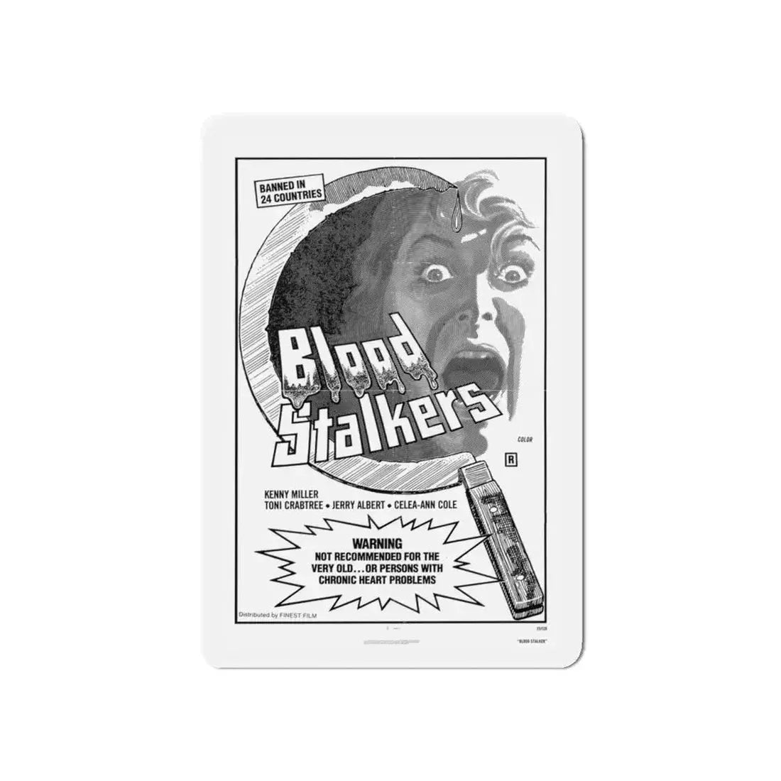 BLOOD STALKERS (THE NIGHT DANIEL DIED) 1976 Movie Poster - Refrigerator Magnet 5 Inch - The Sticker Space