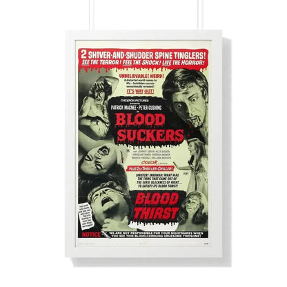 BLOOD SUCKERS & BLOOD THIRST 1971 - Framed Movie Poster 20" x 30" White - The Sticker Space