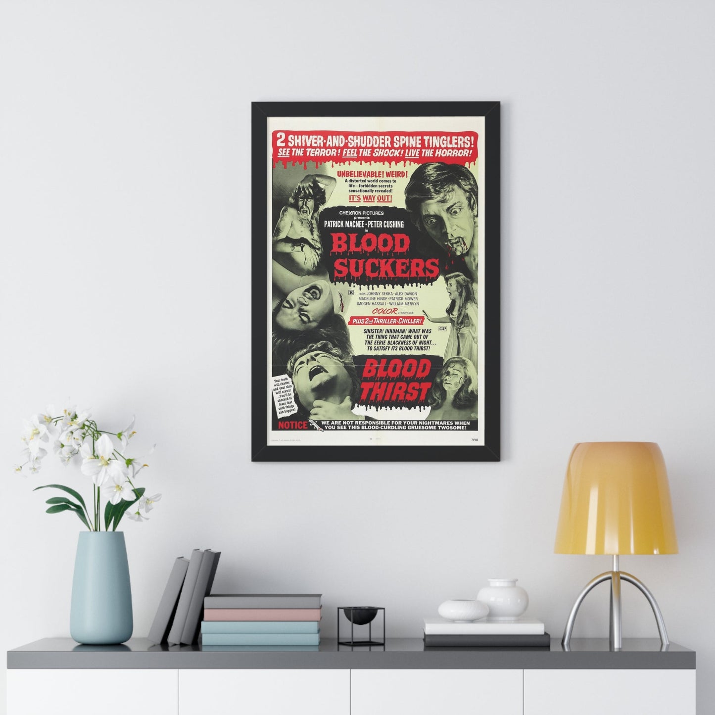 BLOOD SUCKERS & BLOOD THIRST 1971 - Framed Movie Poster-The Sticker Space