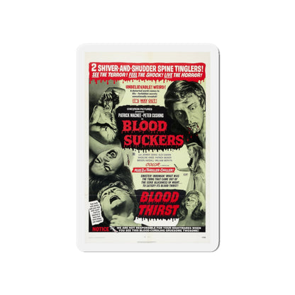 BLOOD SUCKERS & BLOOD THIRST 1971 Movie Poster - Die-Cut Magnet-6 × 6"-The Sticker Space