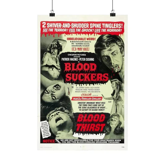 BLOOD SUCKERS & BLOOD THIRST 1971 - Paper Movie Poster 12″ x 18″ Matte - The Sticker Space