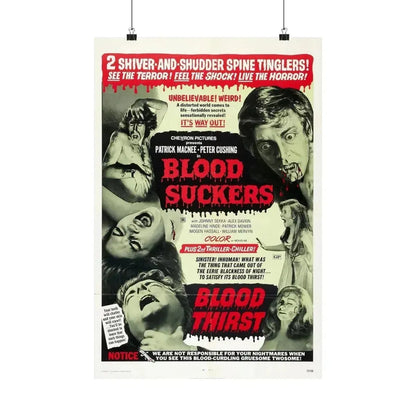 BLOOD SUCKERS & BLOOD THIRST 1971 - Paper Movie Poster - The Sticker Space
