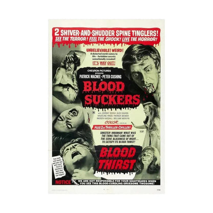 BLOOD SUCKERS & BLOOD THIRST 1971 - Paper Movie Poster - The Sticker Space
