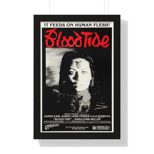 BLOOD TIDE 1982 - Framed Movie Poster 16″ x 24″ Black - The Sticker Space