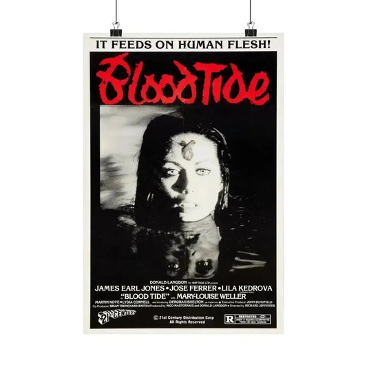 BLOOD TIDE 1982 - Paper Movie Poster 12″ x 18″ Matte - The Sticker Space