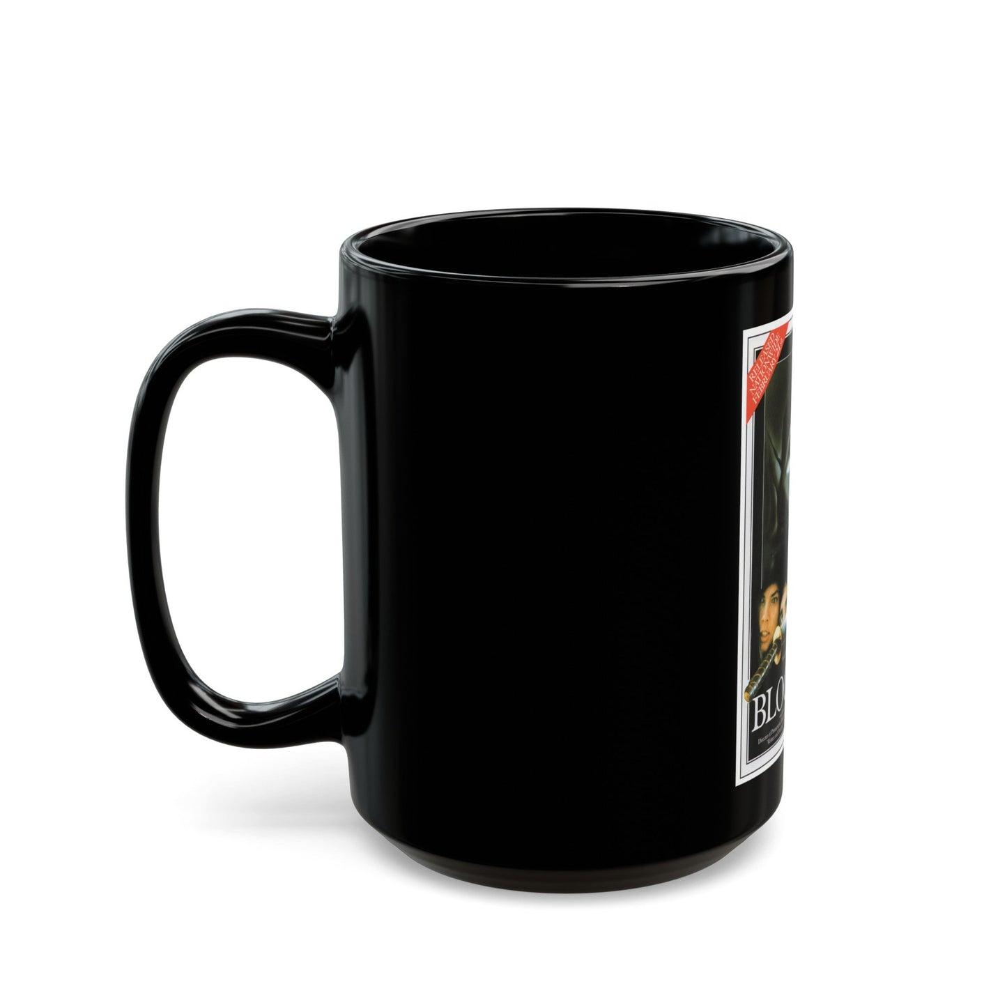 BLOODBEAT 1983 Movie Poster - Black Coffee Mug-The Sticker Space