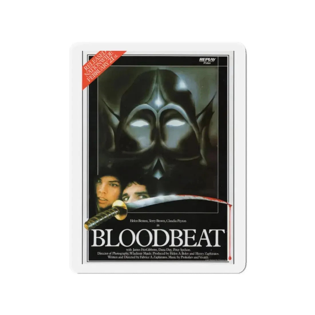 BLOODBEAT 1983 Movie Poster - Refrigerator Magnet 2 Inch - The Sticker Space