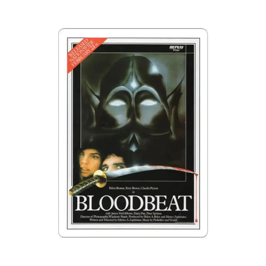 BLOODBEAT 1983 Movie Poster - STICKER Vinyl Kiss-Cut Decal 2 Inch White - The Sticker Space