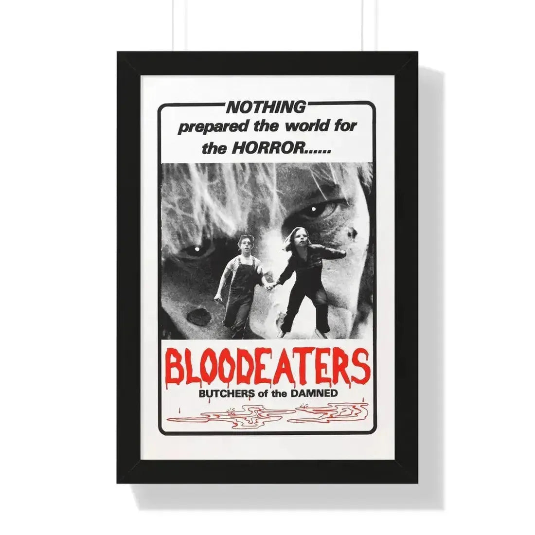 BLOODEATERS 1980 - Framed Movie Poster 16″ x 24″ Black - The Sticker Space