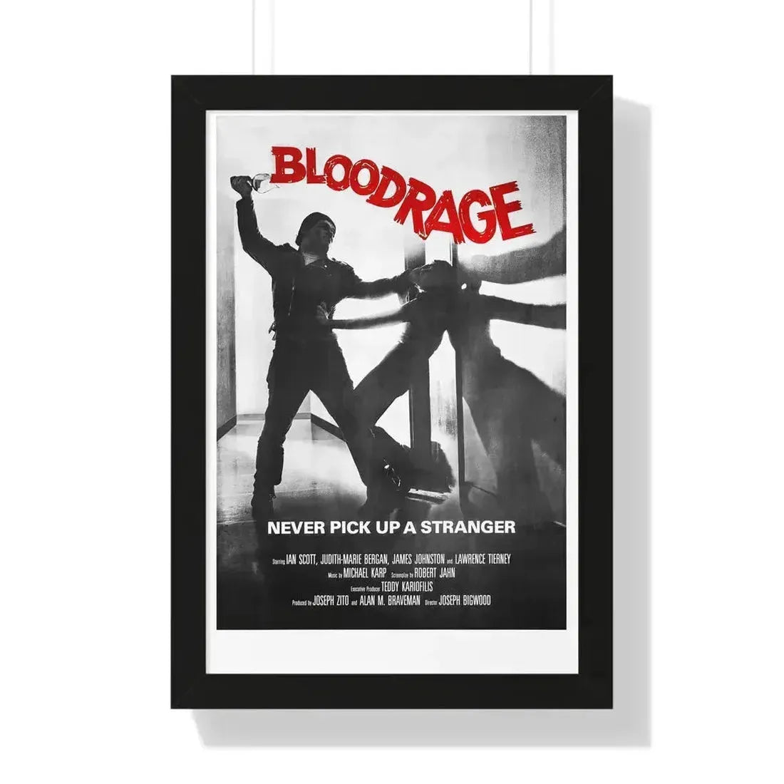 BLOODRAGE 1980 - Framed Movie Poster 16″ x 24″ Black - The Sticker Space