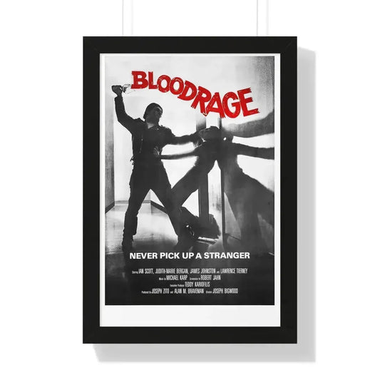 BLOODRAGE 1980 - Framed Movie Poster 16″ x 24″ Black - The Sticker Space
