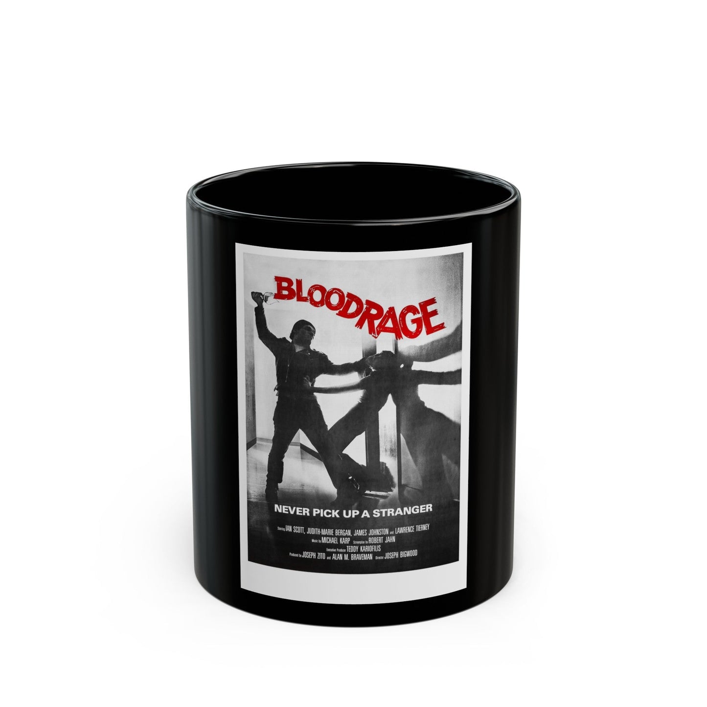 BLOODRAGE 1980 Movie Poster - Black Coffee Mug-11oz-The Sticker Space