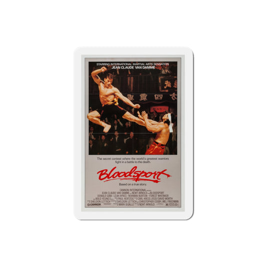 Bloodsport 1988 Movie Poster Die-Cut Magnet-2" x 2"-The Sticker Space