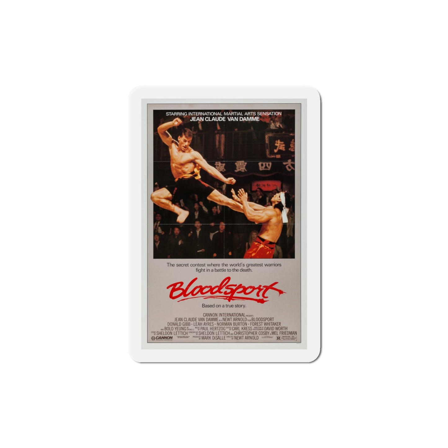 Bloodsport 1988 Movie Poster Die-Cut Magnet-3" x 3"-The Sticker Space