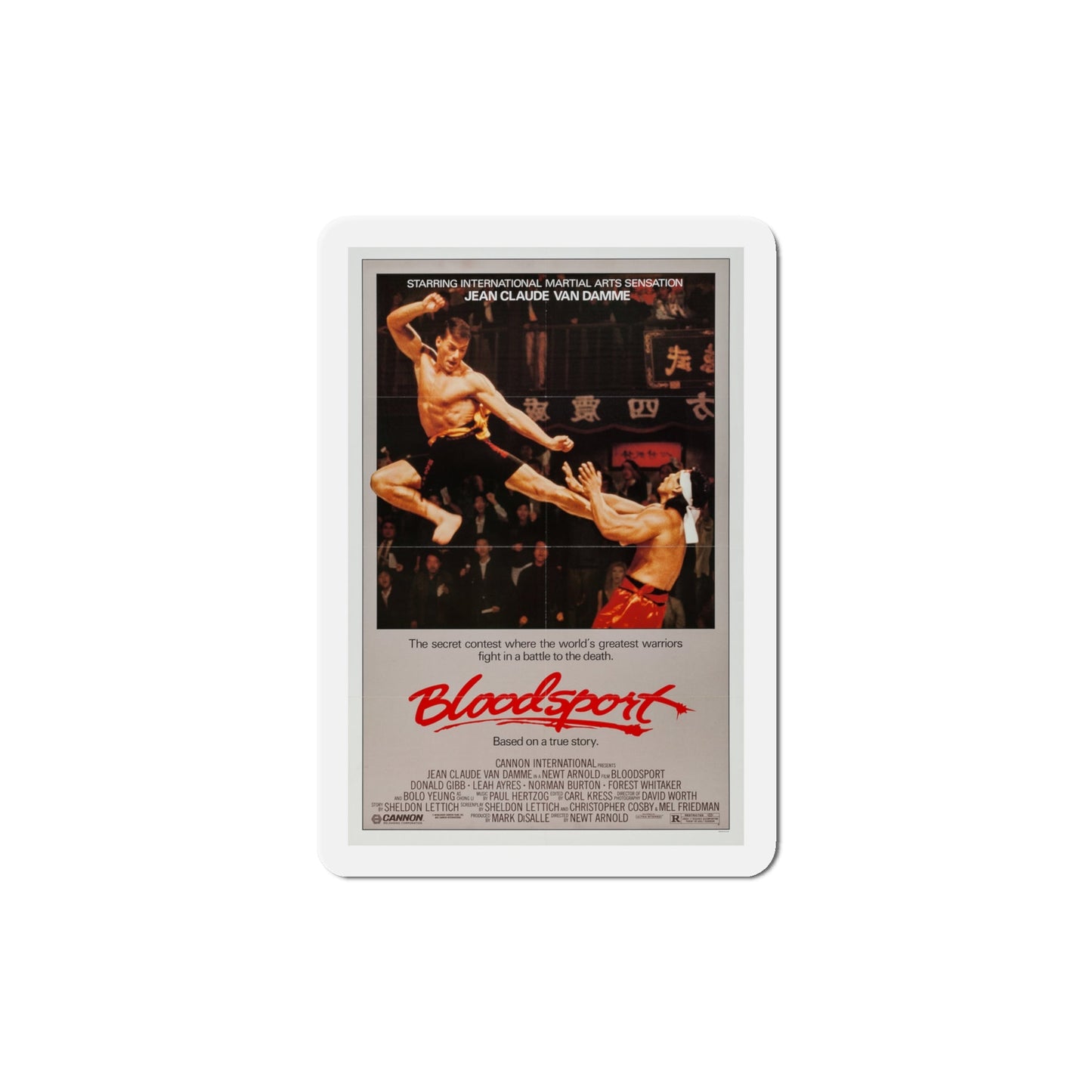 Bloodsport 1988 Movie Poster Die-Cut Magnet-4" x 4"-The Sticker Space