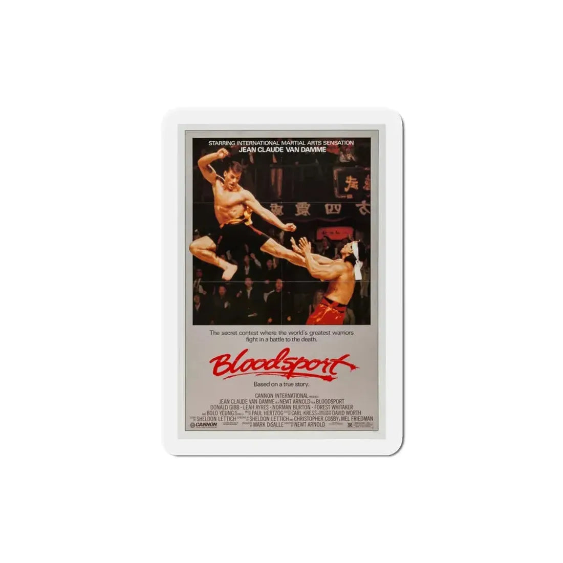 Bloodsport 1988 Movie Poster Refrigerator Magnet 3 Inch - The Sticker Space