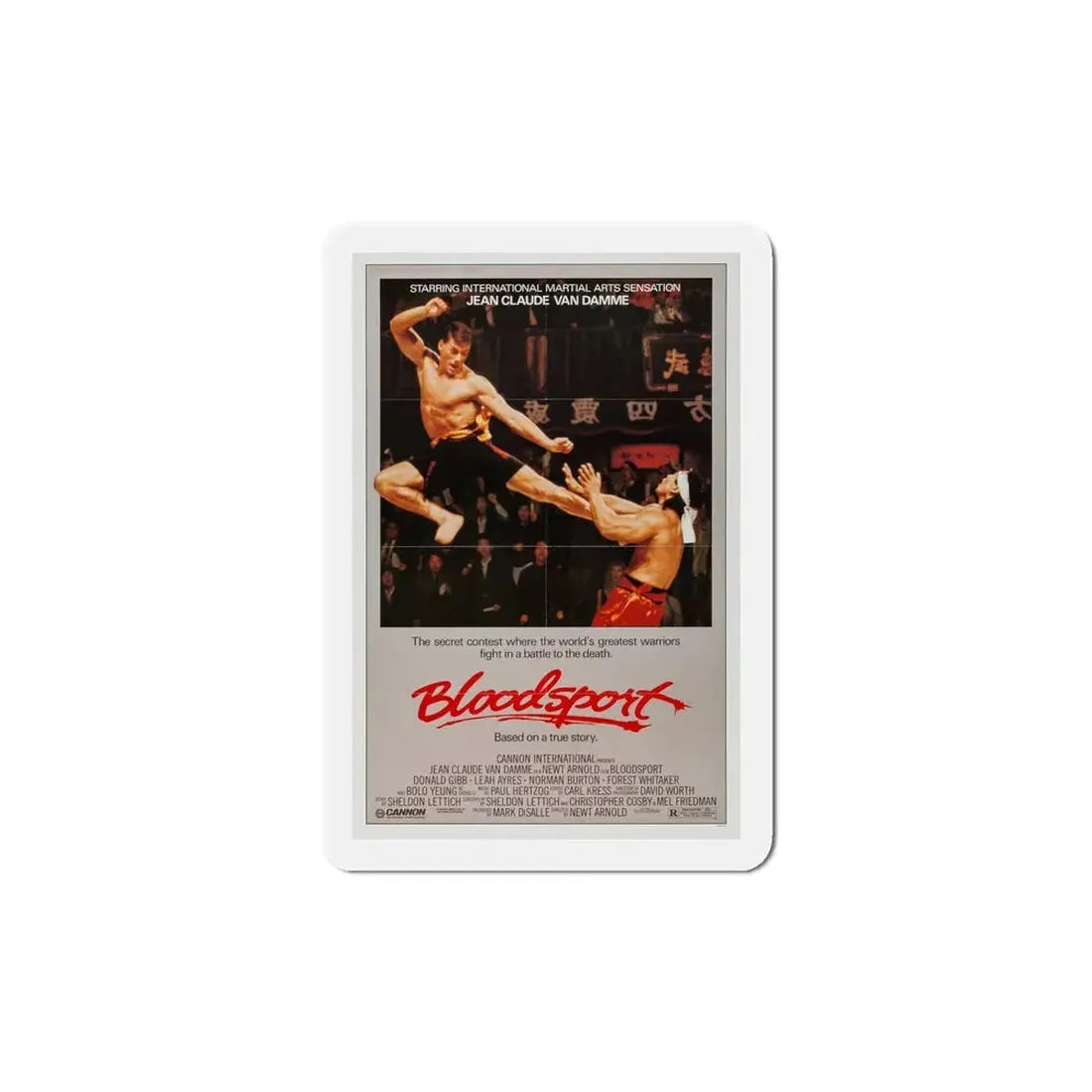 Bloodsport 1988 Movie Poster Refrigerator Magnet 5 Inch - The Sticker Space