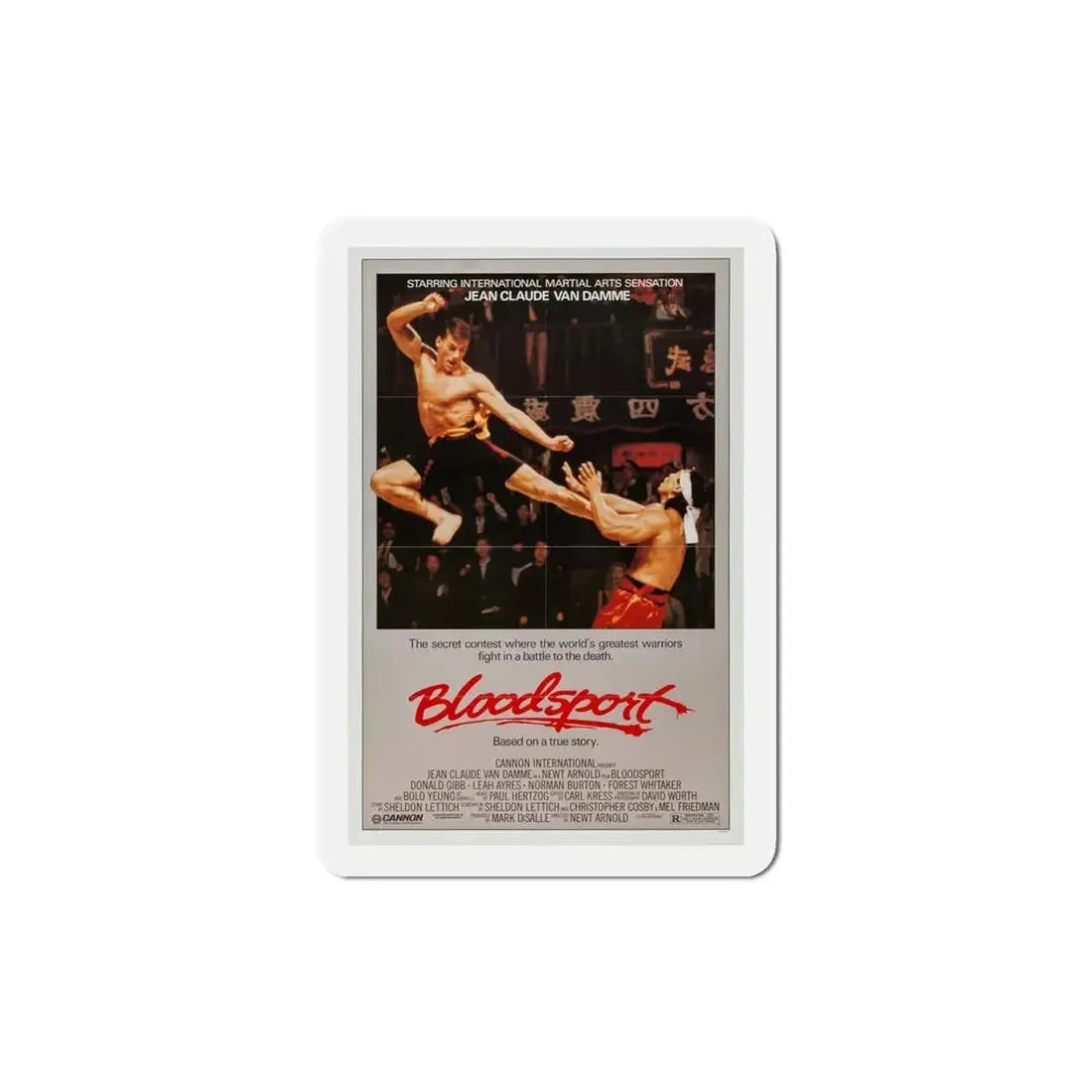 Bloodsport 1988 Movie Poster Refrigerator Magnet - The Sticker Space