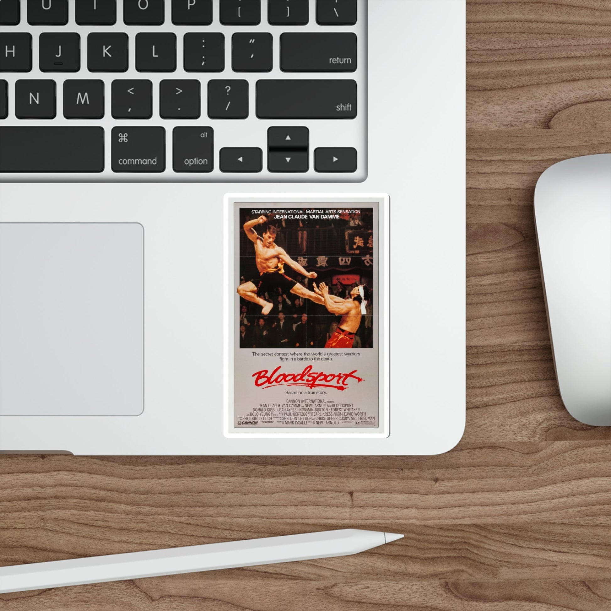 Bloodsport 1988 Movie Poster STICKER Vinyl Die-Cut Decal-The Sticker Space