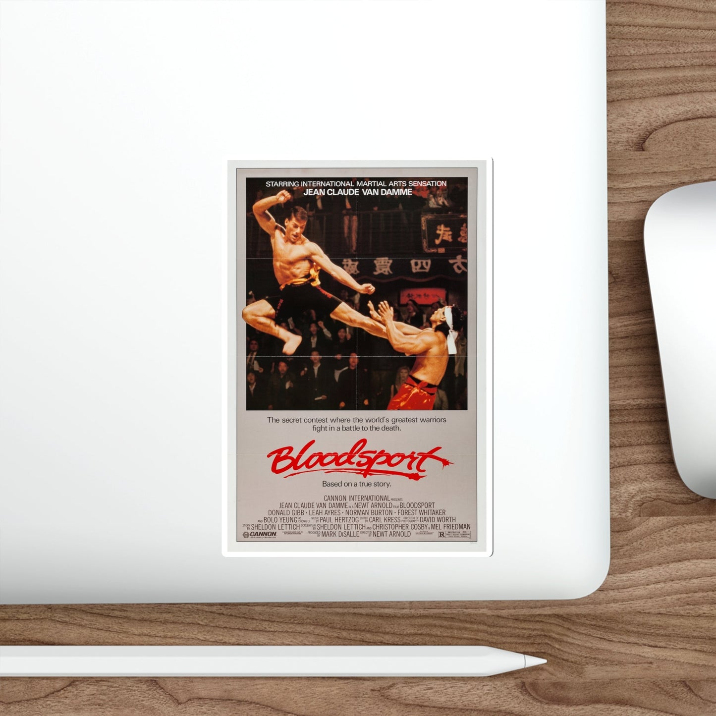 Bloodsport 1988 Movie Poster STICKER Vinyl Die-Cut Decal-The Sticker Space