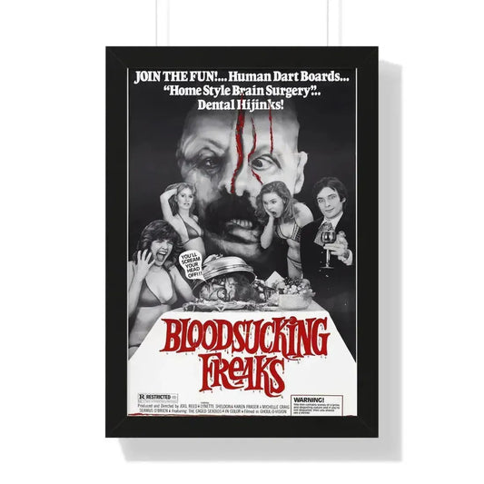 BLOODSUCKING FREAKS 1976 - Framed Movie Poster 16″ x 24″ Black - The Sticker Space