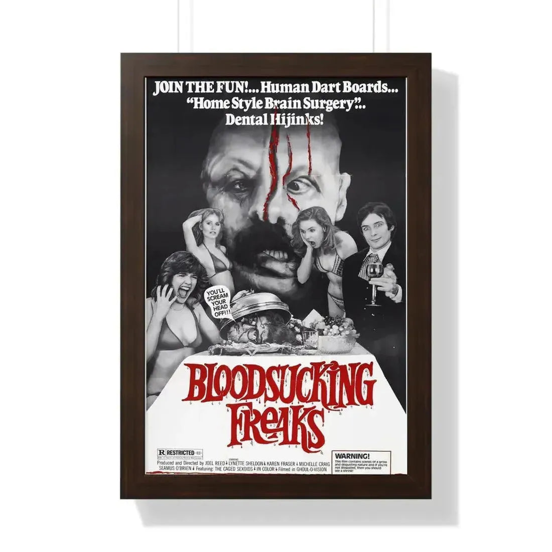 BLOODSUCKING FREAKS 1976 - Framed Movie Poster - The Sticker Space