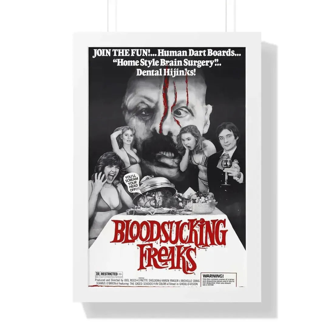 BLOODSUCKING FREAKS 1976 - Framed Movie Poster - The Sticker Space
