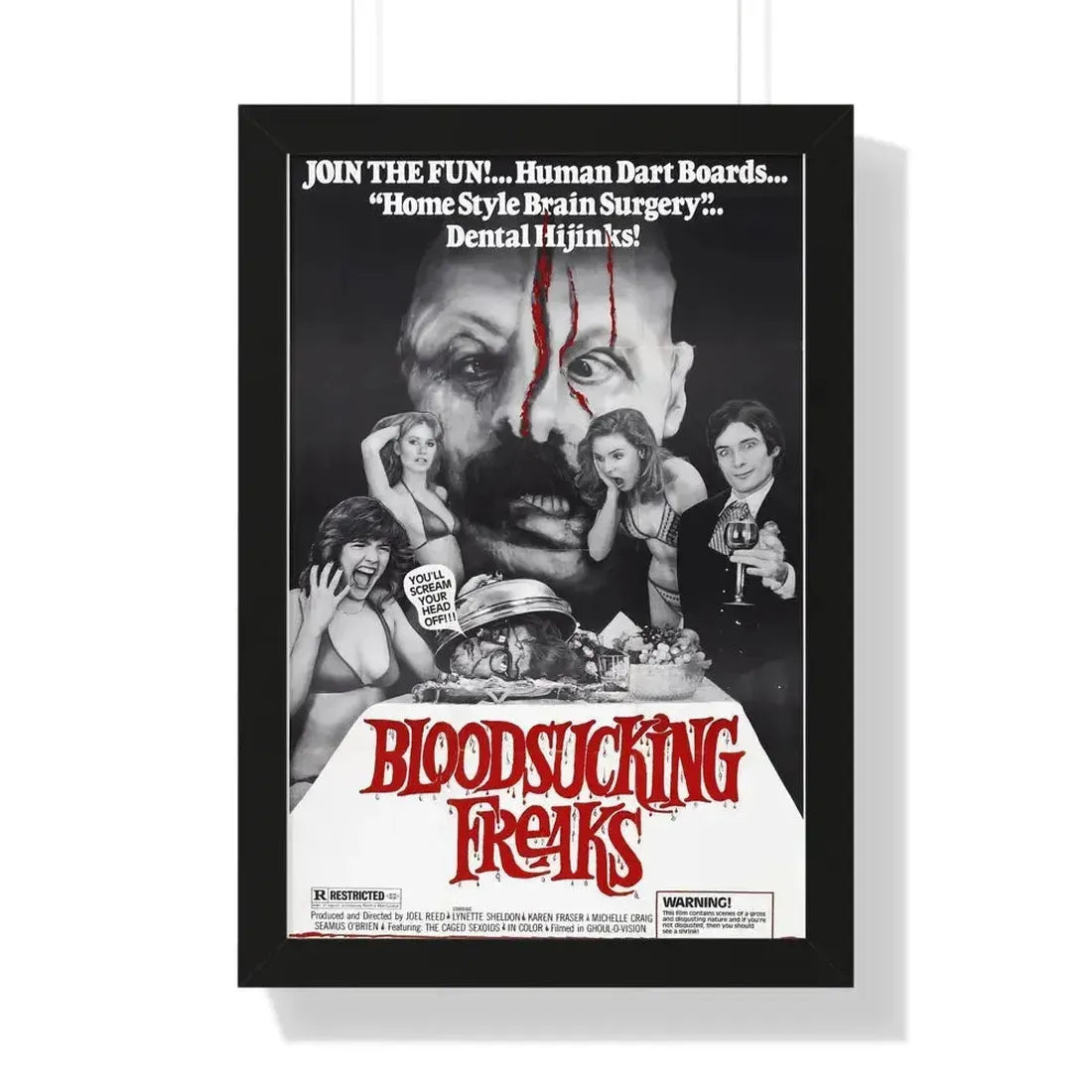 BLOODSUCKING FREAKS 1976 - Framed Movie Poster - The Sticker Space