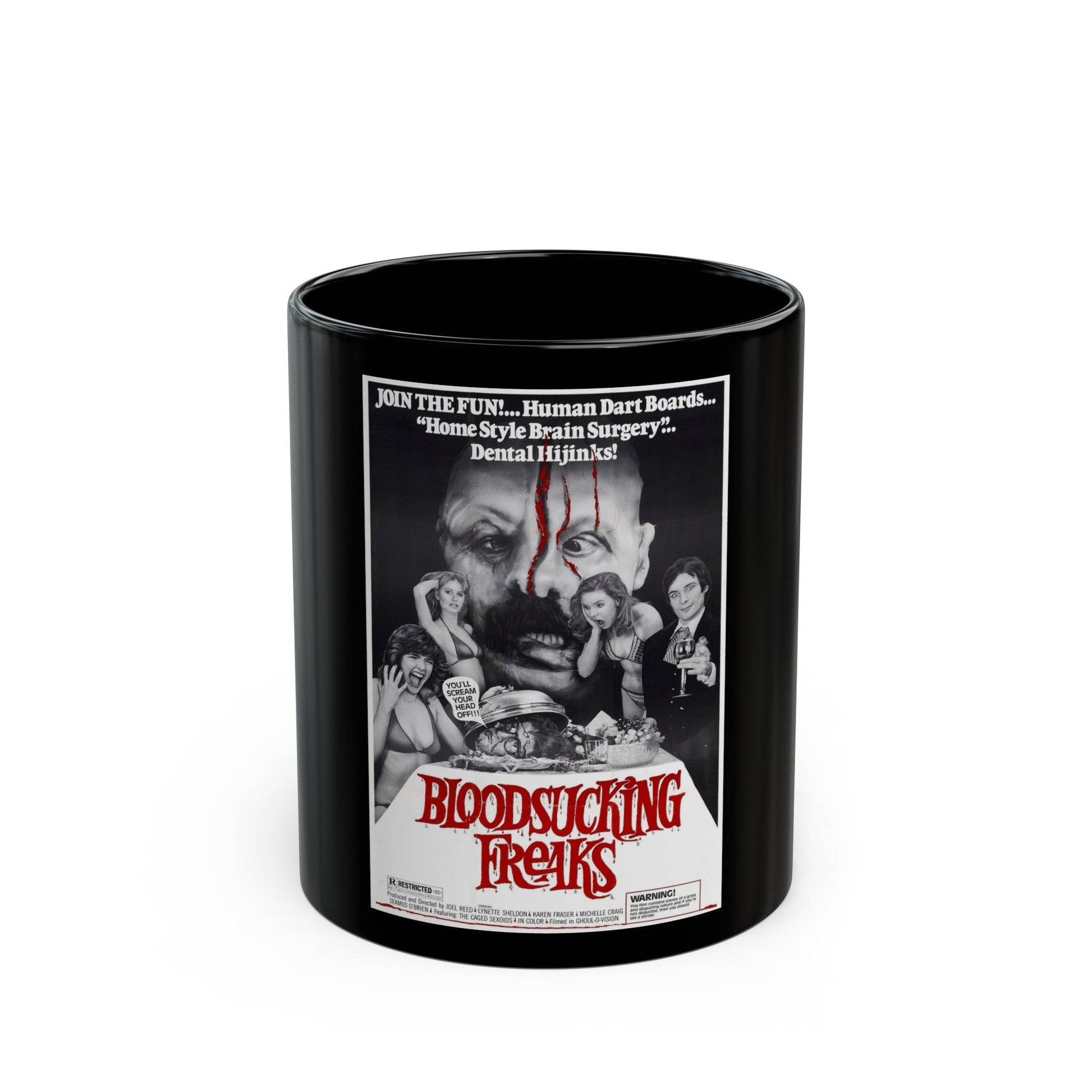 BLOODSUCKING FREAKS 1976 Movie Poster - Black Coffee Mug-11oz-The Sticker Space