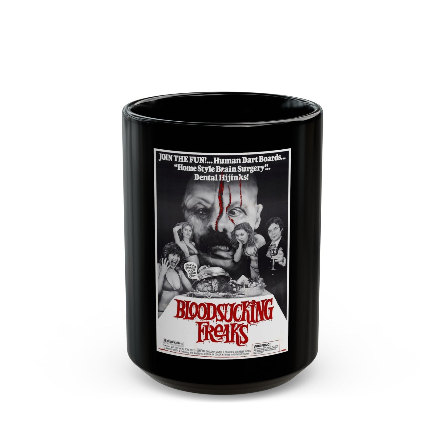 BLOODSUCKING FREAKS 1976 Movie Poster - Black Coffee Mug-15oz-The Sticker Space