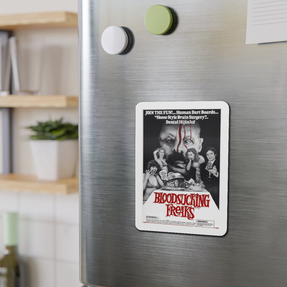 BLOODSUCKING FREAKS 1976 Movie Poster - Die-Cut Magnet-The Sticker Space