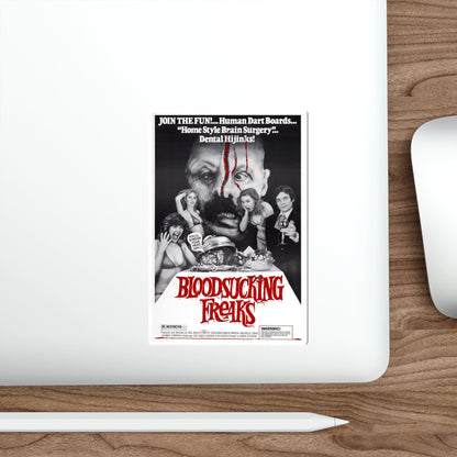 BLOODSUCKING FREAKS 1976 Movie Poster STICKER Vinyl Die-Cut Decal-The Sticker Space