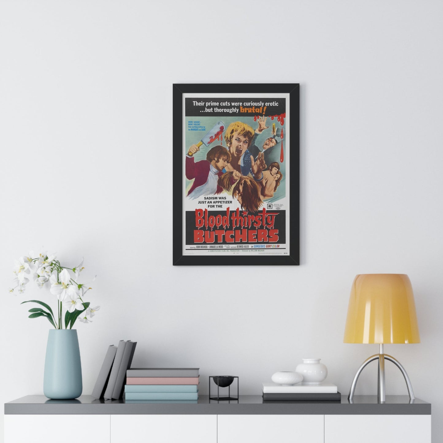 BLOODTHIRSTY BUTCHERS 1970 - Framed Movie Poster-The Sticker Space