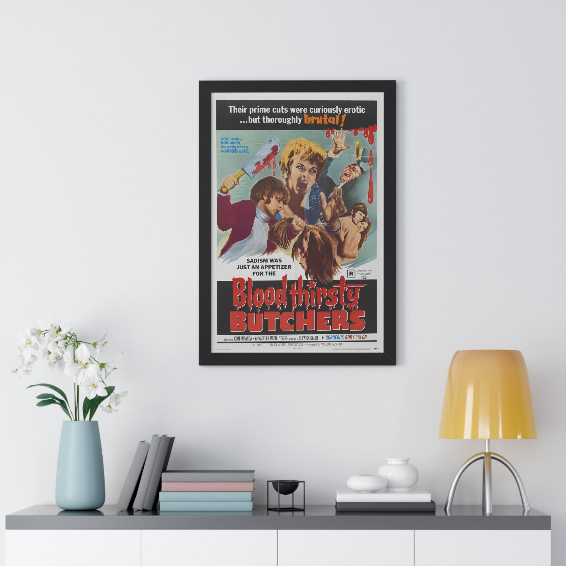 BLOODTHIRSTY BUTCHERS 1970 - Framed Movie Poster-The Sticker Space