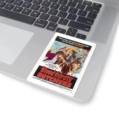 Bloodthirsty Butchers 1970 Movie Poster - STICKER Vinyl Kiss-Cut Decal - The Sticker Space