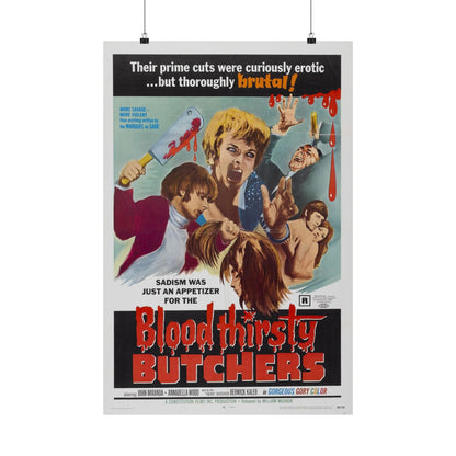 BLOODTHIRSTY BUTCHERS 1970 - Paper Movie Poster-20″ x 30″-The Sticker Space