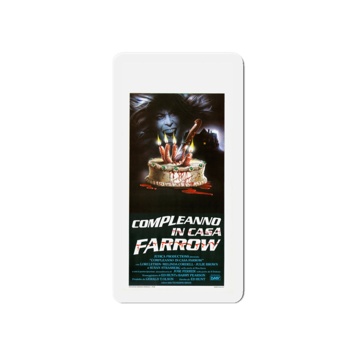 BLOODY BIRTHDAY (ITALIAN) 1981 Movie Poster - Die-Cut Magnet-6 × 6"-The Sticker Space