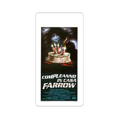 BLOODY BIRTHDAY (ITALIAN) 1981 Movie Poster - STICKER Vinyl Kiss-Cut Decal 2 Inch White - The Sticker Space