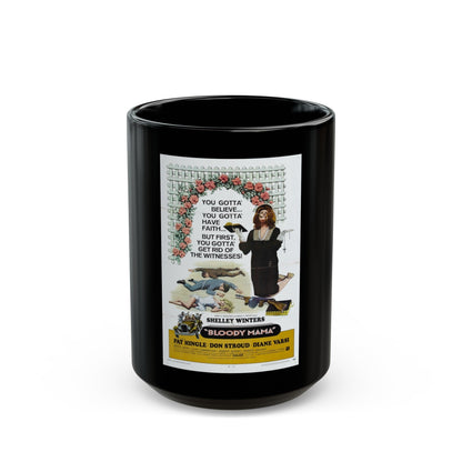 BLOODY MAMA 1970 Movie Poster - Black Coffee Mug-15oz-The Sticker Space