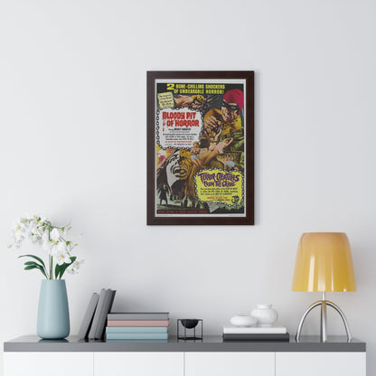 BLOODY PIT OF HORROR +TERROR CREATURES FROM THE GRAVE 1965 - Framed Movie Poster-The Sticker Space