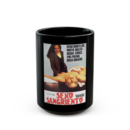 BLOODY SEX 1981 Movie Poster - Black Coffee Mug-15oz-The Sticker Space