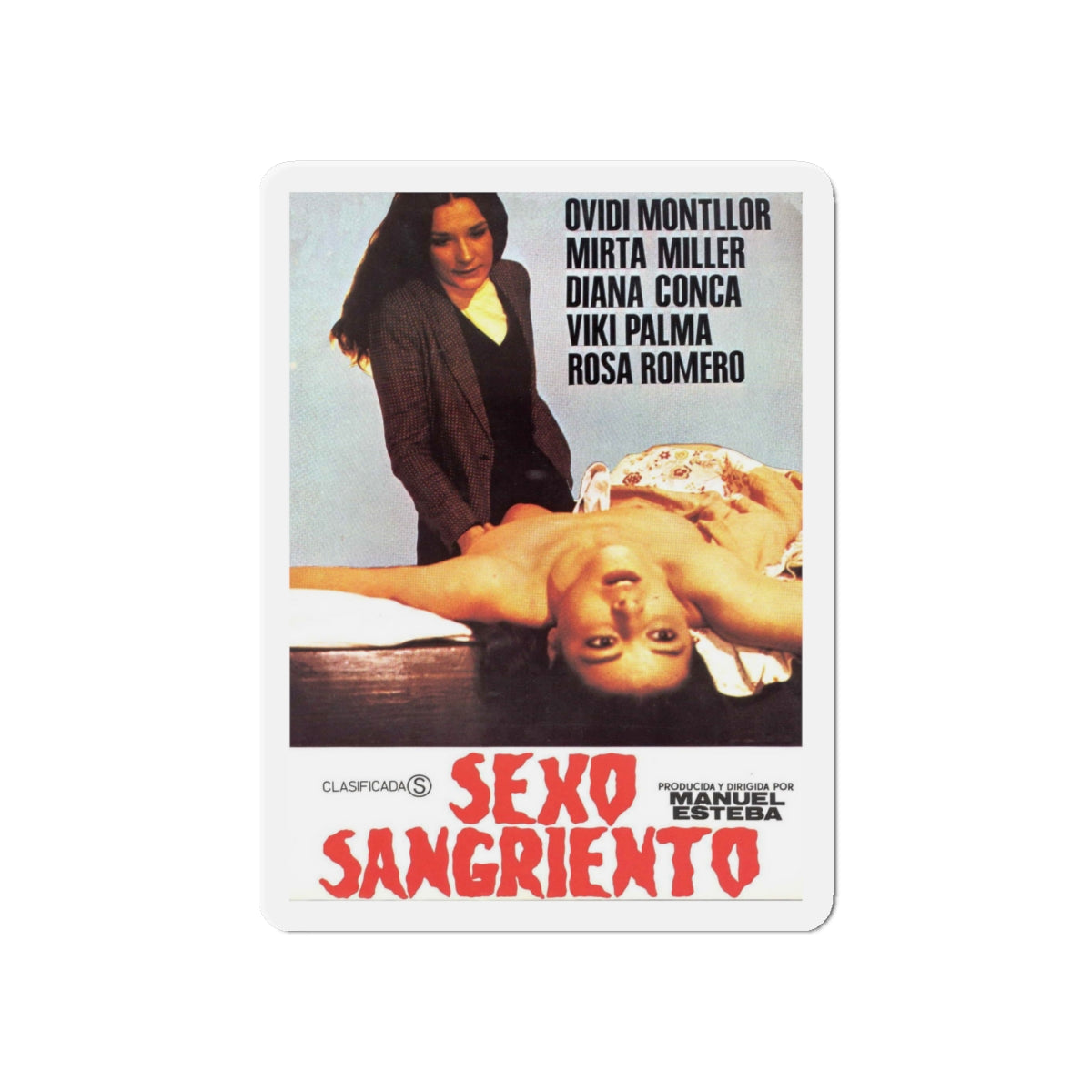 BLOODY SEX 1981 Movie Poster - Die-Cut Magnet-6 × 6"-The Sticker Space