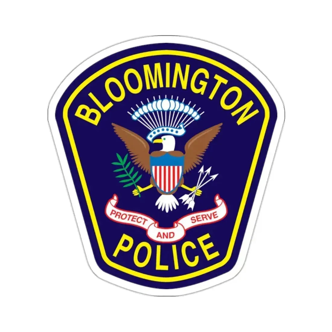 Bloomington Police Department Clinton Utah - STICKER Vinyl Kiss-Cut Decal 2 Inch White - The Sticker Space